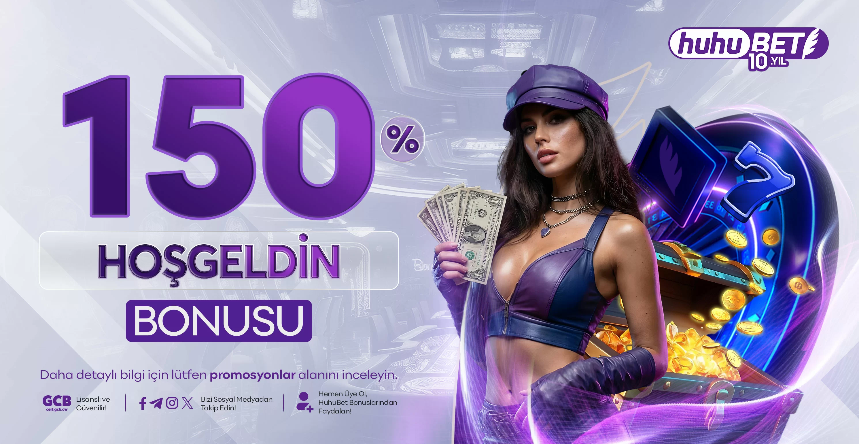 Huhubet casino ve spor %150 hoş geldin bonusu üç aşamalı yatırım kademeleri